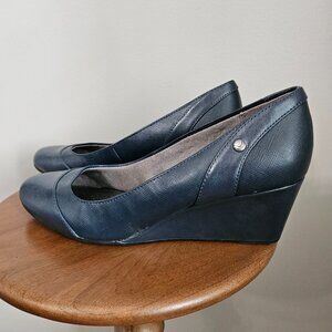 Life Stride Wedge Heels Navy Women's 11 M